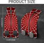 1 Pack Purse Hook for Car Red and White Spider Web Headrest Back Seat Hook Premium Leather Double Metal Hanger Storage Pack Bag Purse Holder Car Accessories