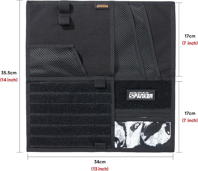 EXCELLENT ELITE SPANKER Tactical Visor Panel Organizer for Pickup F150 Large Molle Vehicle Sun Visor Holder Car Sunshade Storage Pouch