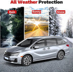 Window Visors Rain Guards for 2018-2025 2026 Honda Odyssey Accessories, Outside-Mount Tape-On Side Window Wind Deflectors Vent Visors Shades Rainproof Black 4PCS