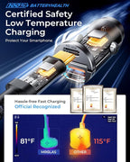 90W Fast iPhone 17/16 Car Charger, USB C Car Charger with Type C Cable, PD45W & QC45W, Flush Fit, All Metal, Cigarette Lighter RV Power Adapter for iPhone 17 16 Samsung S26 S25 Ultra Pixel 10