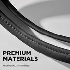 Steering Wheel Cover, Sparkly Crystal Bling Glitter with Black Leather, Universal Fit 14.5"-15.5" Car Steering Wheels for Girls & Women, Breathable Anti-Slip Steering Wheels Cover