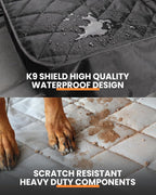 Dog Seat Cover for Back Seat, Heavy Duty Waterproof Rear Seat Protector for Large Trucks, SUVs, Cars -Fits 60/40 Split Bench with Middle Seat Belt, Non-Slip Backseat Cover (Extra Large, Black)