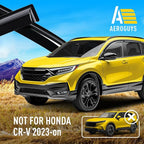 Extra Durable Window Deflectors Tape-On Window Visors Rain Guards Fit for CR-V (CRV) 2017-2022, Sun Visors, Wind Vent for Shades, Exterior Car Accessories - 6pcs. AG0723