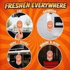 Hanging Car Air Freshener 3-Pack, Creamy Orange Swirl Premium Sweet Citrus & Smooth Creamy Vanilla Fragrance, Rearview Mirror Paper Fresheners for Cars, Trucks & SUVs