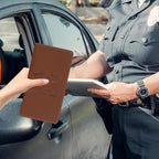 Car Registration & Insurance Card Holder Leather Auto Glove Box Organizer Document Wallet with Magnetic Shut