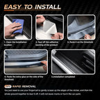 Car Door Sill Protector Compatible with Tesla Model Y 2025-2019 Prime - Custom Fit Anti-Scratch Carbon Fiber Threshold Protection Sticker, Trunk & Door Entry Edge Guard(9 PCS)