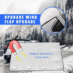 Car Rear Windshield Cover, Magnetic Auto Rear Windscreen Snow Ice Cover, 4 Layers All-Weather Ice Frost Snow Protector, Automotive Winter Accessories for Most Vehicles