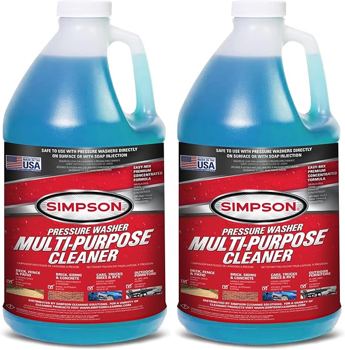 Cleaning 88281 Cleaner, Concentrated Soap Solution for Pressure Washers and Spray Bottles, Use on Concrete, Vinyl Siding, Appliances, Windows, Cars, Fences, Decks, Blue, 1 Gallon (Pack of 2)