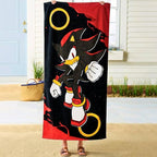 Sonic Shadow The Hedgehog Kids Cotton Beach Towel, 58 x 28 Inch, Soft & Absorbent Pool, Bath & Beach Towel (Officially Licensed Product) by