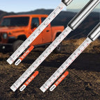 Pencil Tire Pressure Gauge 3 Pack (10-50PSI, 10-85PSI, 20-120PSI) with 24 Tire Caps, Calibrated to ANSI B40.1 Grade B(2%), Stainless Steel Body, for Cars, Pickups, RVs, Bicycles