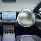 1 Pcs Steering Wheel Sun Shade Cover, Steering Wheel Sun Heat Shield ,18.11in Steering Wheel Sun Block Anti-Heat Aluminum Foil For Suv Truck Van Cars Silver