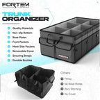 Trunk Organizer For SUV Car Trunk Organizer, Foldable Storage, Car Accessories for Women Men, Collapsible Bag, 600D Oxford, Non Slip Bottom, Straps, Soft Cover (85L)