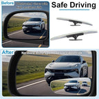 4 Pack Blind Spot Mirrors for Car, Frameless Side Mirror Blindspot Convex HD Glass Car Accessories, Side View Mirror Blindspot with Wide Angle Adjustable Stick for Cars, SUV and Trucks