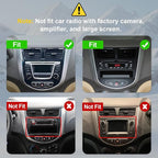 Linux Double Din Car Stereo for Hyundai Accent Verna Solaris 2010-2016 with 9 Inch Touchscreen Radio Built-in Wireless Carplay/Android Auto/Bluetooth/FM/AUX-in/Steering Wheel Controls/Backup Camera