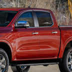 Out-Channel Rain Guards for Nissan Frontier Crew Cab 2005-2021, Window Deflectors Window Visor for All Weather, Ventilation & Driving Comfort, Smoke Tinted, 4PCS