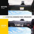 Tactical Sun Visor Organizer Visor Storage Compatible with 2018-2026 Jeep Wrangler JL 4XE Gladiator JT Accessories Car Sun Visor Sunglasses Holder Webbing Molle Panel, 2x Driver Passenger