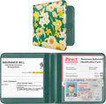 CoBak Car Registration and Insurance Holder - Small and Lightweight Vehicle Glove Box Car Organizer, Auto Truck Comparment Accessories Case for Essential Document, Driver License (Blossom Green)