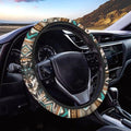 Aztec Wolf Dream Catcher Car Steering Wheel Cover Universal 15 Inch for Cars Anti-Skid Soft Touch Elastic All Weather Protection