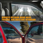 Tape-On Side Car Window Visors Rain Guards for 2018-2025 Jeep Wrangler JL 4 Door Smoke Tinted Vent Deflector Sun Shades