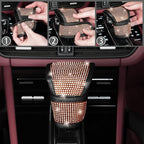 8 pcs Bling Car Accessories Set for Women, Steering Wheel Cover, Sparkly Seat Belt Covers, Bling Gear Shift Cover, Universal Fit Most Cars (Champagne Diamond)