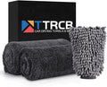 2 Pack 1300 GSM Car Drying Towels (36" x 24"), Microfiber Towels for Cars, Ultra-Absorbent, Streak Free, Car Wash Mitt, Car Detailing Supplies, Car Wash Kit, Car Cleaning Supplies Kit for SUV,RV