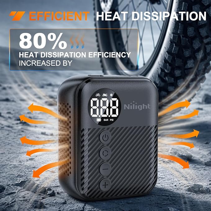 Mini Bike Pump with Gauge Fast Inflate Tiny Bicycle Air Pump Portable Air Inflator 150PSI with Presta and Schrader Valve for Road Mountain Bike E-Bike Motorcycle Ball