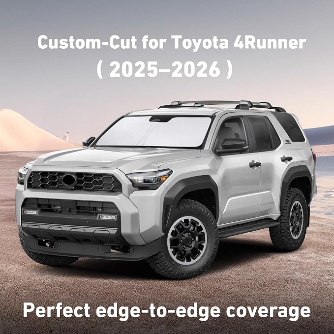 Windshield Sunshade Compatible for Toyota 4Runner 2025 2026 SR5, Trail, TRD (Off-Road, Premium, Pro) Limited, Front Window Sun Shade Cover, UV Heat Blocker & Protector, Car Accessories