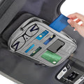 Upgrade Car Visor Organizer,Multipurpose Car Sun Visor Organizer with Sunglasses Holder for Car Storage Bank Cards,Driver's License,PU Leather Truck Visor Organizer for Most Vehicles (Grey)