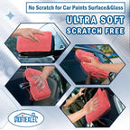 Professional Large Microfiber Car Drying Towels 2 Pack, Lint Free, Scratch Free, Highly Absorbent Drying Towel for Cars, SUVs, RVs, Trucks, and Boats,31" x 24",Red