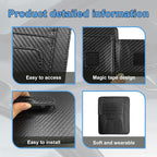 2 PCS Car Sun Visor Organizer, Auto Visor Organizer and Storage, Registration and Document Holder, Vehicle Accessories for Sunglasses Document Card Pen Driver License (Carbon Fiber Black)