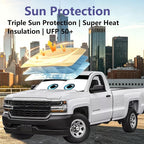 Windshield Sun Shade for Chevrolet Silverado 1500 2019-2024 2025 2026 Car Accessories Sun Visor for Front Windshield & Window Sun Shade Cover, UV Heat Blocker & Protector (Silverado)