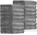 15 Pcs 15 Pcs Car Microfiber Towels Buffing Drying Wash Cleaning Cloths Plush Large Towels Thick Care Polishing Detailing Waxing Scratch Proof Towel, 15.75 x 15.75 Inch (Dark Gray)