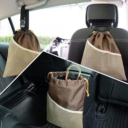 2PCS Hanging Car Garbage Can - Waterproof Leakproof Trash Bag | Car Trash Can with Durable Leakproof Lining, Keeps Vehicle Clean and Neat