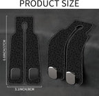 Abstract Black Leopard Animal Colorful Paw Prints 1 Pack Bag Purse Holder for Car Premium Leather Double Metal Hook for Handbags, Grocery Bags and Phones