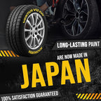 Yellow Paint Pen 2-Pack - Waterproof Permanent Paint pens for Car Wheels Lettering | Car Wash Safe and Durable | Made in Japan