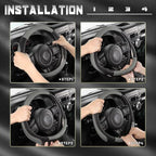 Car Steering Wheel Cover for F-150 Tundra Range Rover 15.5-16 inch, Black and Gray Microfiber Leather