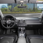 Black Microfiber Leather Auto Car Steering Wheel Cover 15 inch