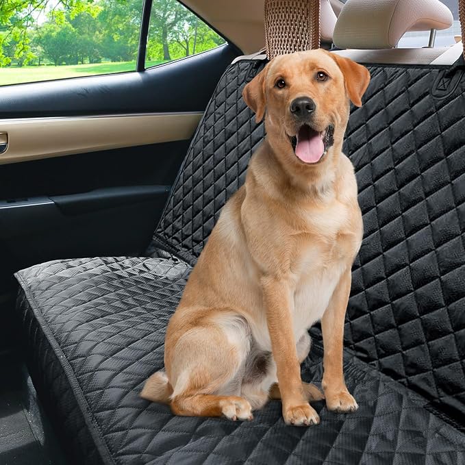 Waterproof Scratchproof Pet Bench Seat Covers for Cars, SUVs, Nonslip Durable Back Seat Cover for Dogs, 600D Oxford Fabric, Machine Washable