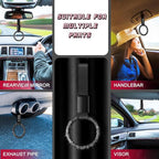 Round Car Handle Strap Drift Charm Car Accessories Bling Handle Ring for Women Rear Bumper Warning Ring Decor for Auto Bus Interior Exterior Decoration (Black, Round Style)