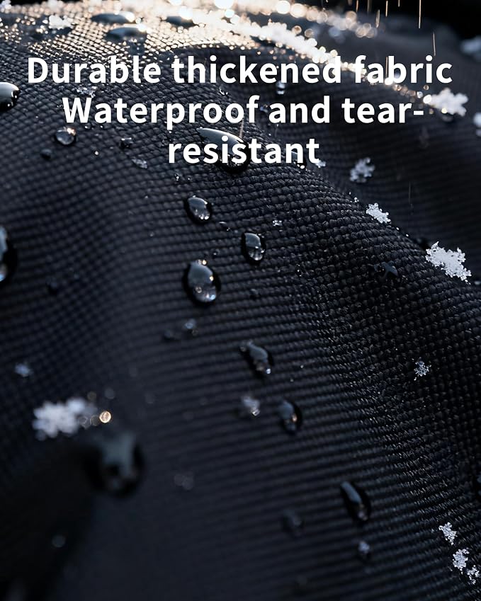 Snow Cover for Car Windshield, Snow Brush and Ice Scraper, Winter Front Window, Protects from Ice Snow Sun, Durable Car Hood Cover, Easy Install Automotive Exterior Accessories (B-Snow Cover-M-Kit)