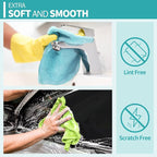 Microfiber Cleaning Cloth, 12 Pack Cleaning Rags, 12" x 12" Microfiber Towel, Lint Free Non-Abrasive Dusting Cloth, Microfiber Towels for Cars Kitchen Garage House Office