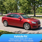 Tape-On Window Visors for Chevy Cruze Sedan 2011-2015, Rain Guards Wind Deflectors Vent Shades, Smoke Sun Rain Guard, 4PCS