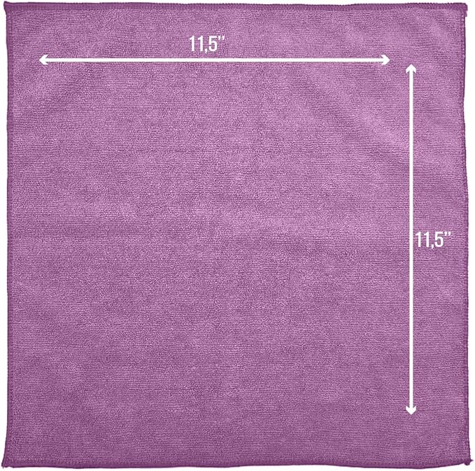 Microfiber Cleaning Cloth 11.5" x 11.5" 50 Pack - Edgeless Microfiber Towels for Cars, Cleaning Rags, Lint Free Car Microfiber Towel, Reusable Cleaning Cloths (Multicolor)
