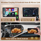 4+64G 9" Android 15 Car Stereo for Toyota Prius C 2012-2014 | 9‘’ in-Cell Touchscreen, Wireless Carplay Android Auto, 5G WiFi Bluetooth Mirror Link, GPS SWC FM/RDS/EQ, Backup Cam+Mic