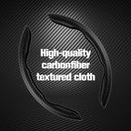 2pcs Carbon Fiber Anti-Skid Steering Wheel Cover, Waterproof & Segmented Butterfly Design, Universal 99% Vehicle Wheel Cover Protector, Car Interior Accessories (Black-2pcs)