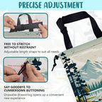 Car Garbage Bag Mountain and River Forest Hanging Canvas Car Trash Bag Waterproof Drawstring Car Back Seat Organizer for Car Back Front Seat Console with Adjustable Buckle