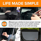 K&H Pet Products Car Door Protector for Dogs, 2 Pack Waterproof Interior Pet Car Door Protector from Dog Scratching, Stay Put Cover Design, Fits Most Vehicles, Washable - 27 x 19in Gray