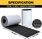 Garage Wall Protector for Car Doors, Self-Adhesive Foam Bumpers Guard,7.9 inch Wide Heavy-Duty Anti-Scratch&Anti Collision wall padding, Universal Fit for Garage, Warehouse & Parking 13.2ft