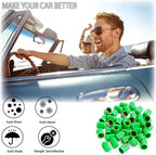 50PCS Tire Valve Stem Caps, Corrosion Resistant, with O Rubber Ring, Airtight Seal Heavy Duty Dustproof Tire Valve Stem Covers for Cars, SUV, Trucks, Bikes, Motorcycles, Bicycles(Green)