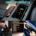 Portable Air Compressor Tire Inflator with Digital Pressure Gauge, LED Lights & Auto Shut-Off Function, Cordless Tire Air Pump with 12V DC Car Plug for Car, Motorcycle, Bicycle, Ball